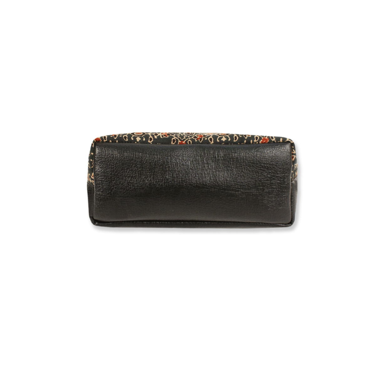 Brown Red Floral Block Printed Pouch