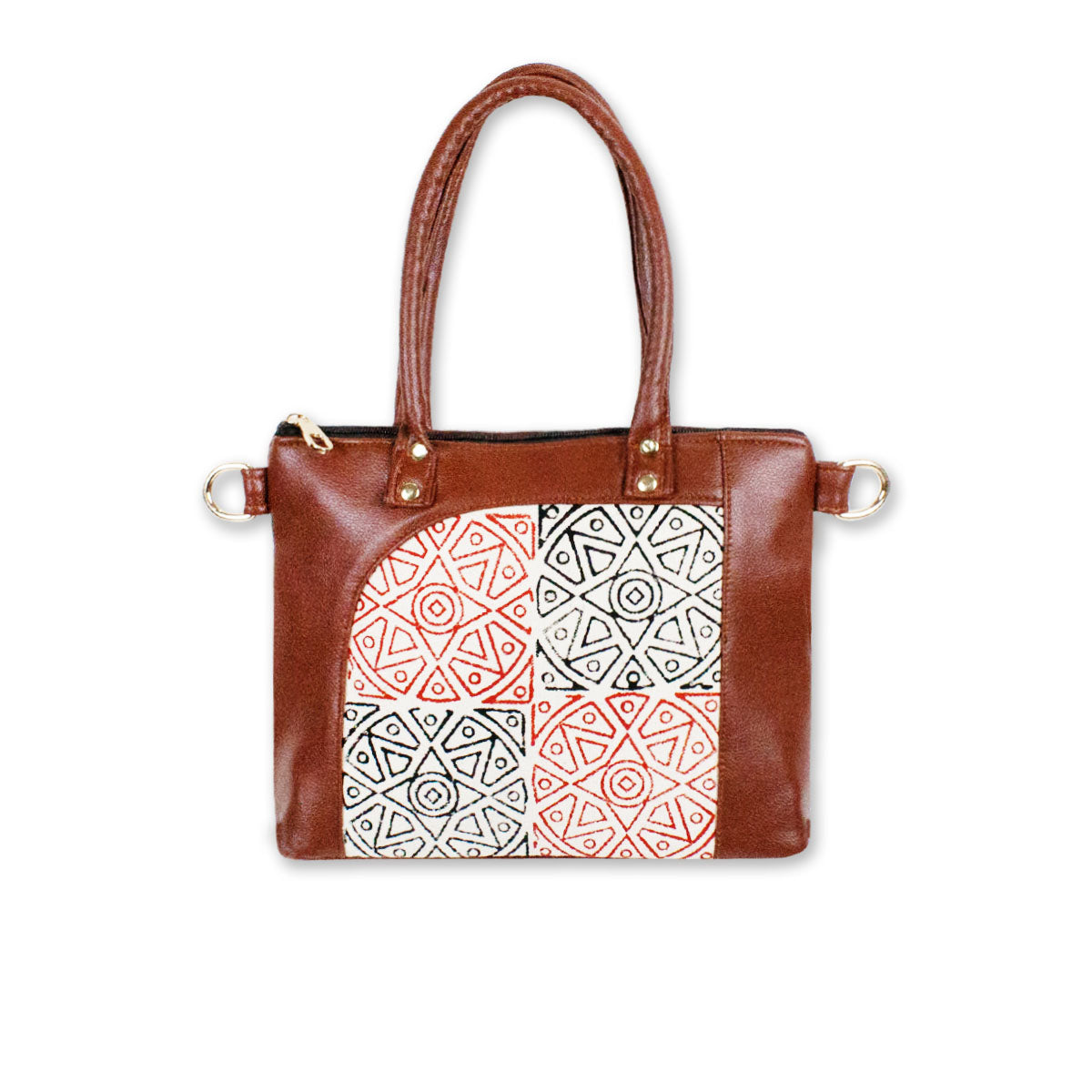 Block-Printed Mandala Handbag with Sling