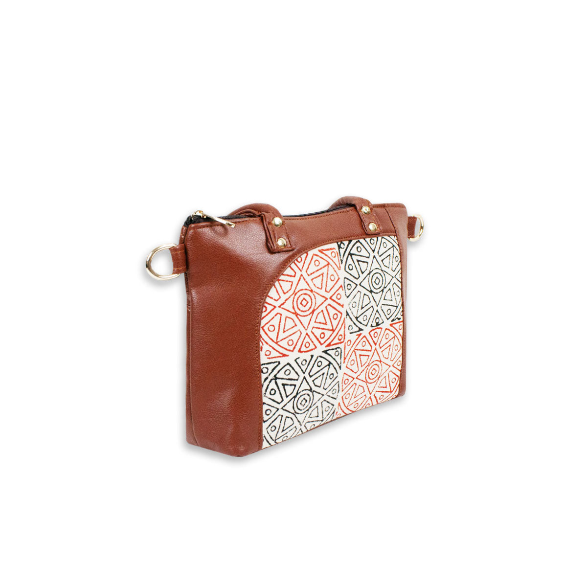 Block-Printed Mandala Handbag with Sling