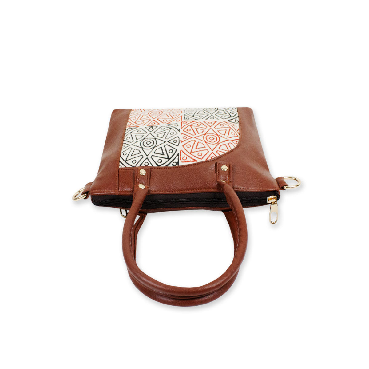 Block-Printed Mandala Handbag with Sling