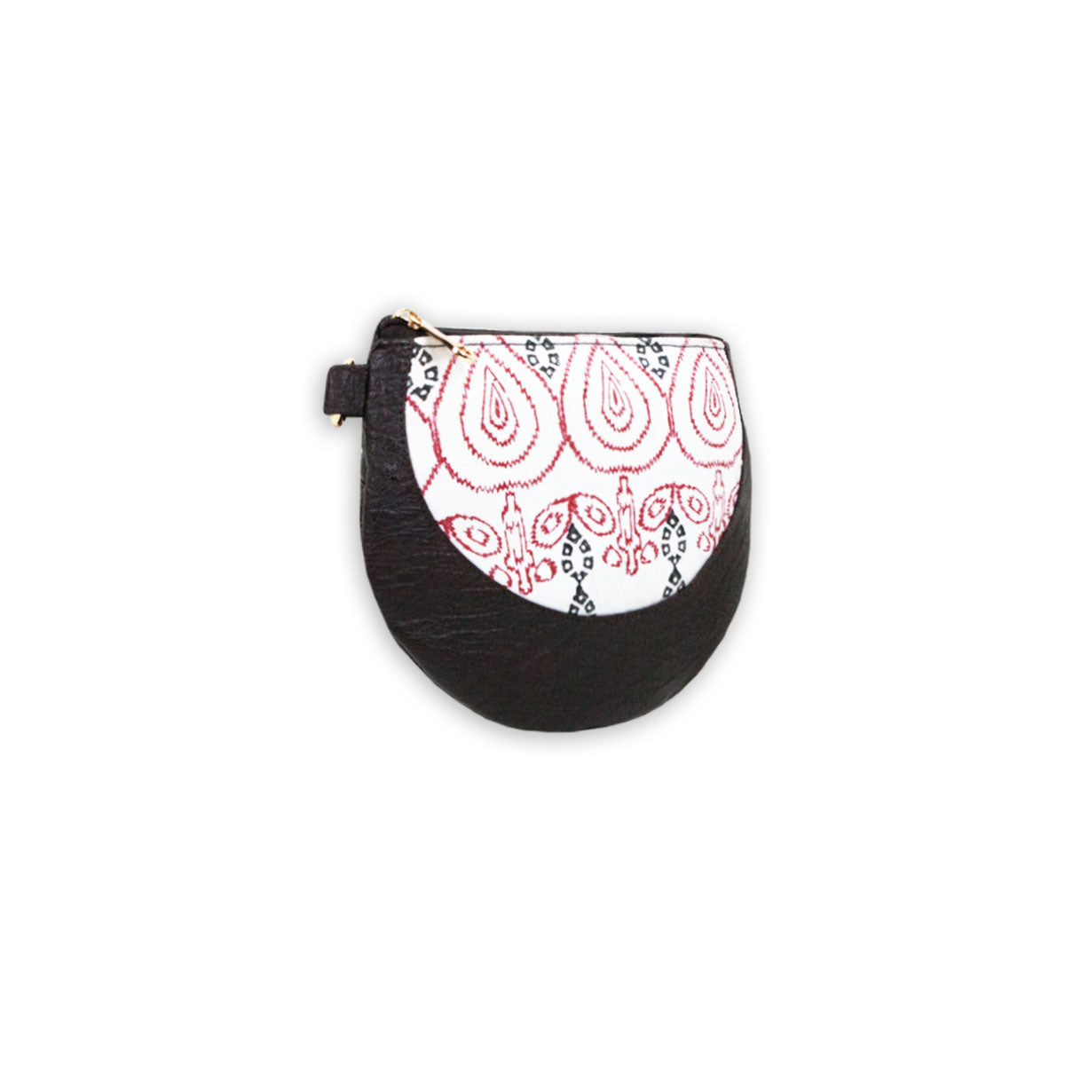 Ikkat Leaf Block Printed Sling Bag