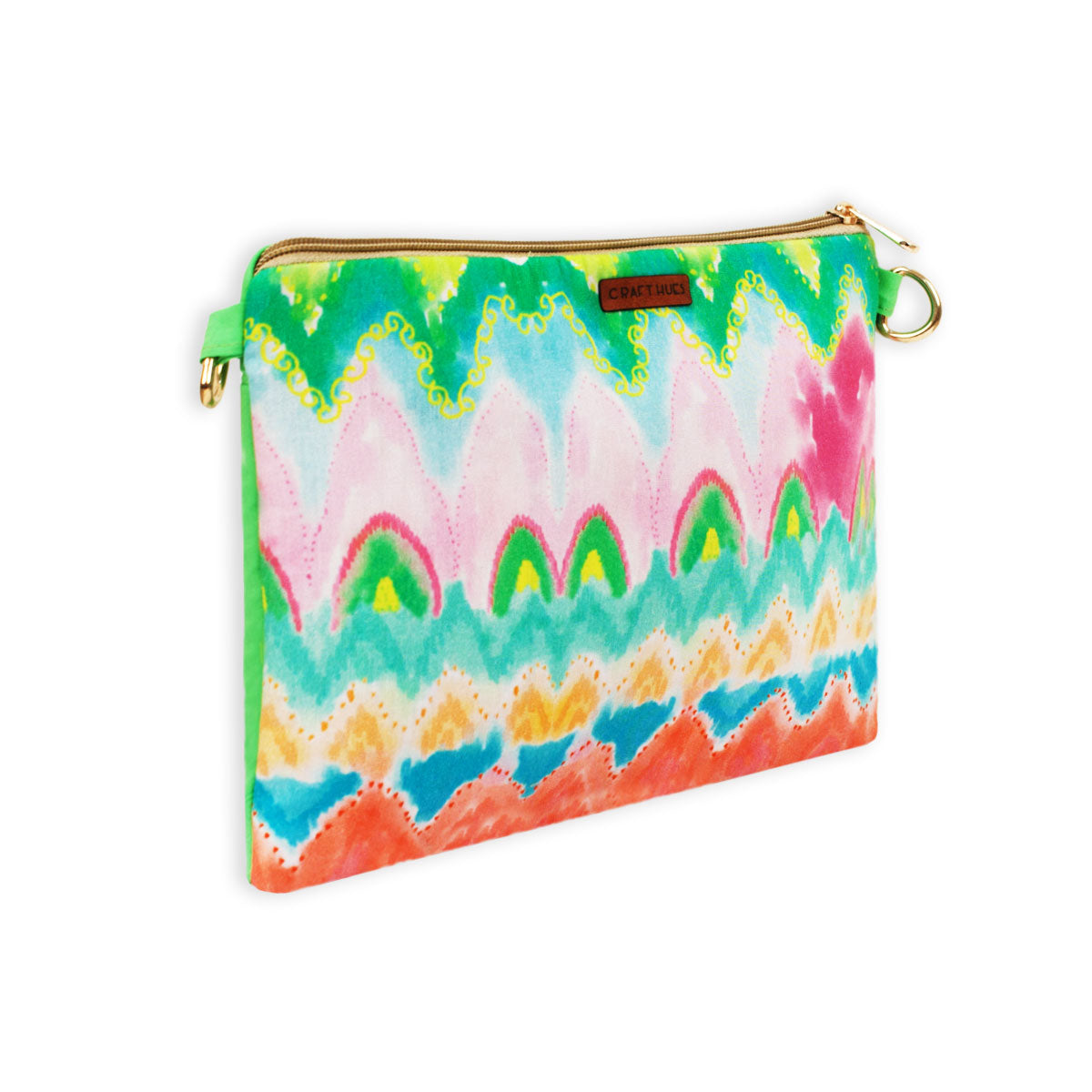 Craft hues Pink Ikkat Sling Bag