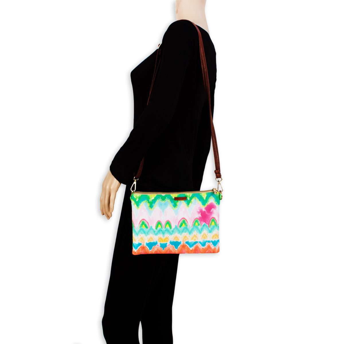 Craft hues Pink Ikkat Sling Bag