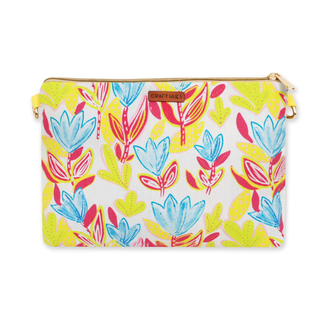 Craft hues Yellow Garden Sling Bag