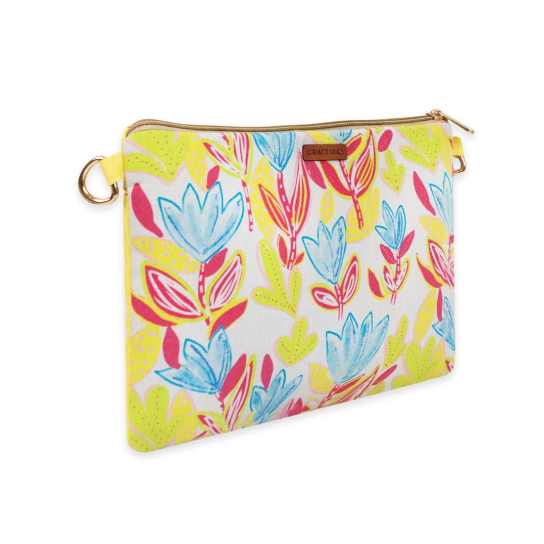 Craft hues Yellow Garden Sling Bag