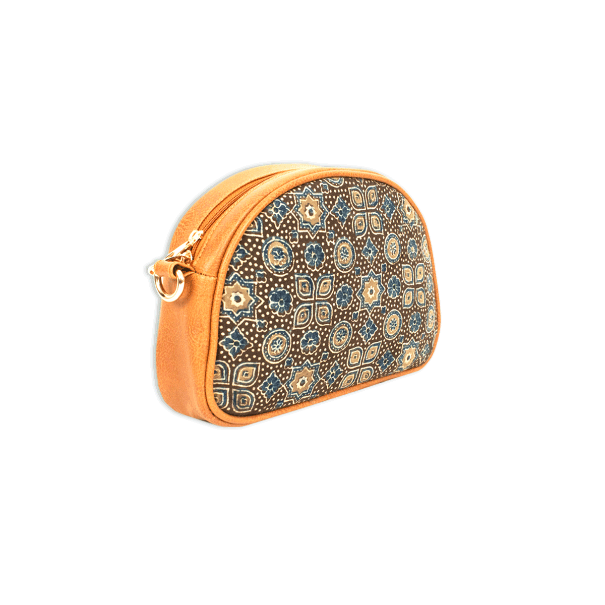 Ajrakh Block printed Box Sling Bag