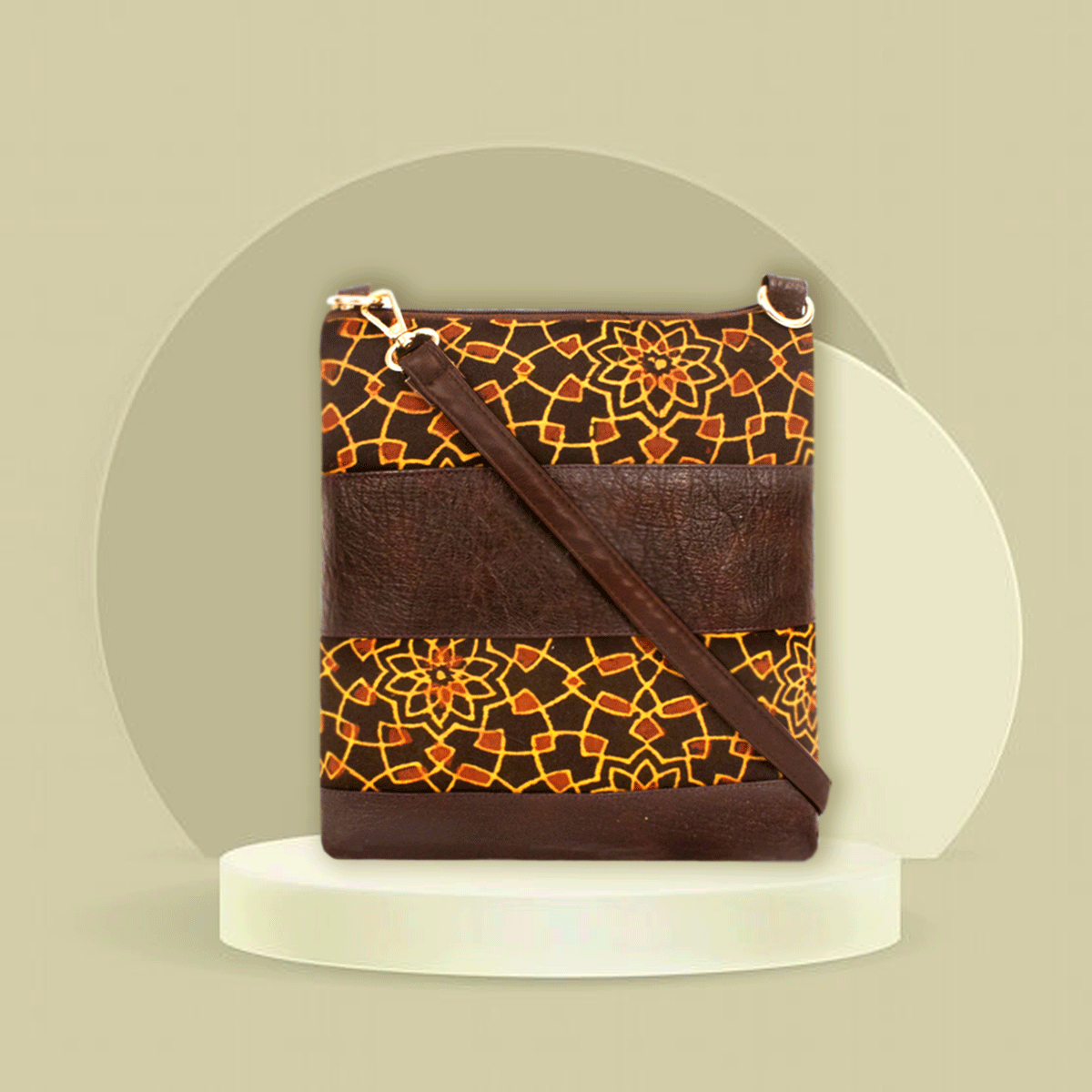 Mughal Art Block Printed Sling Bag