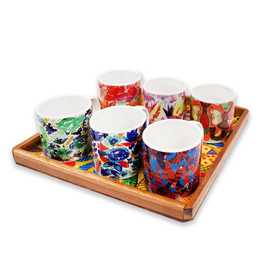 Gond Bird Large Serving Tray