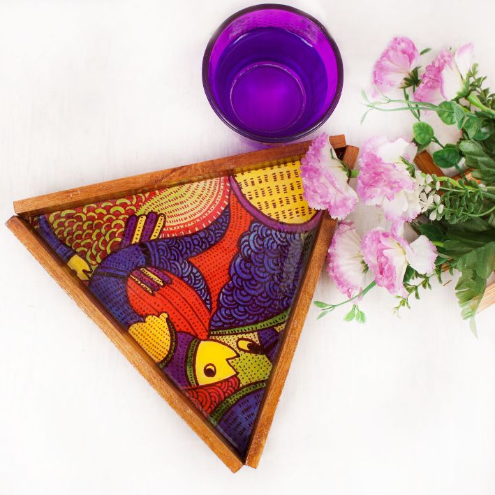 Gond World Triangle Serving Tray