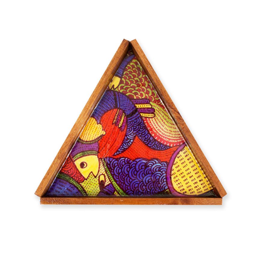 Gond World Triangle Serving Tray