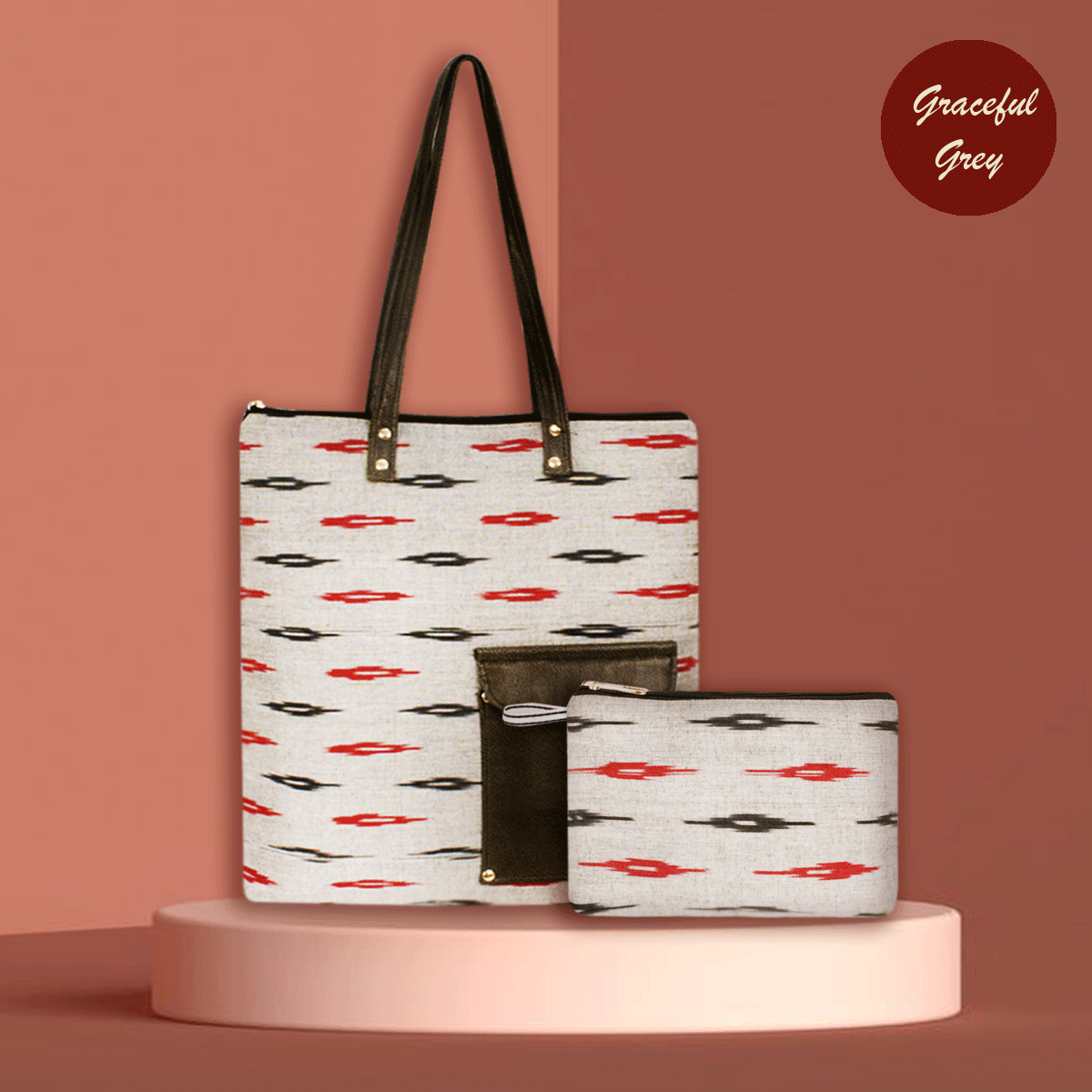 Graceful Grey Ikat Combo