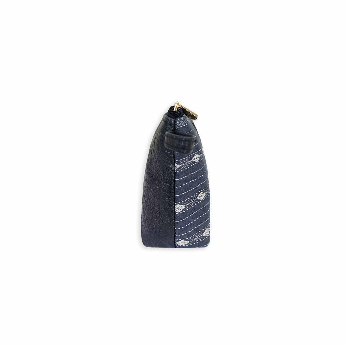 Graceful Grey Ikkat Pouch Bag