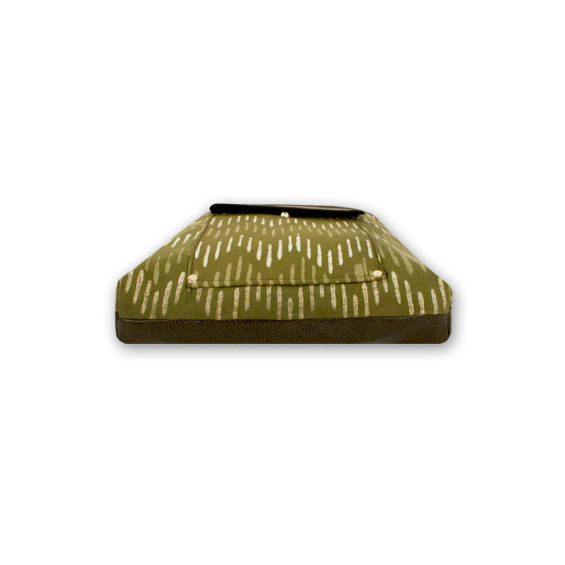 Green Zig-Zag Block Printed Messenger Bag