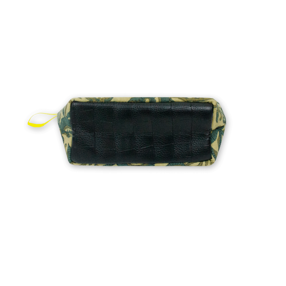 Green Floral Block Printed Pouch