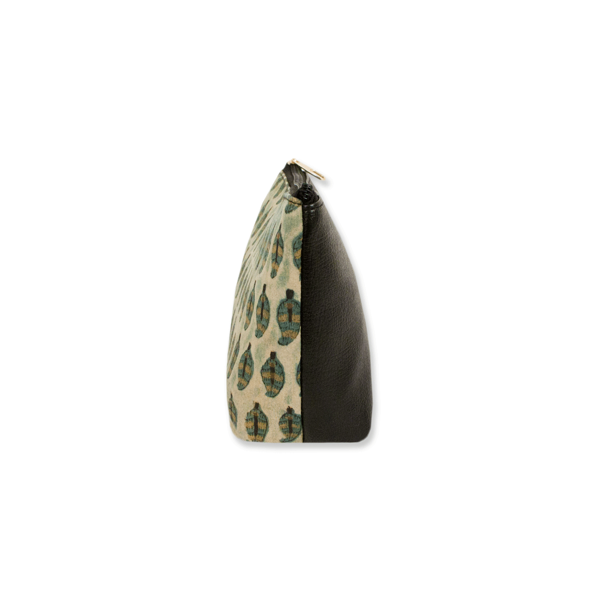 Green Leaves Block Printed Pouch