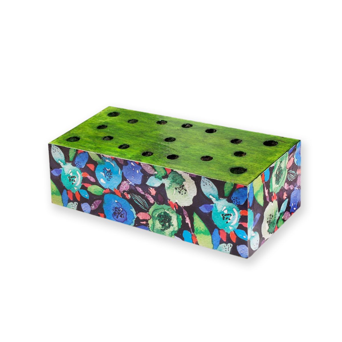 Wooden Pen Stand (Printed Green Color)
