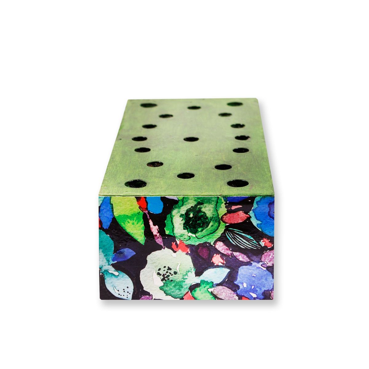 Wooden Pen Stand (Printed Green Color)