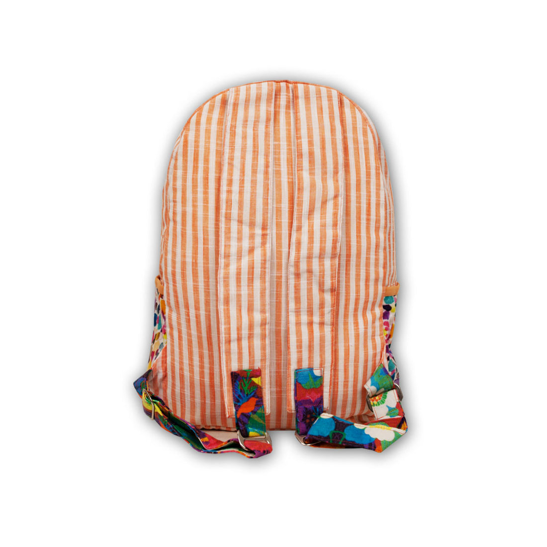 Printed Backpack- Peach Stripes