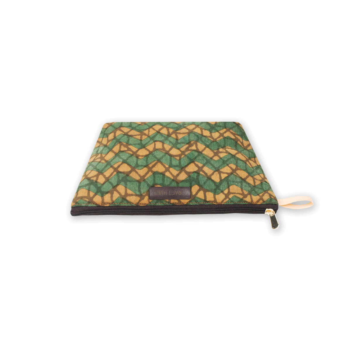 Wavy Road Block Printed Pouch