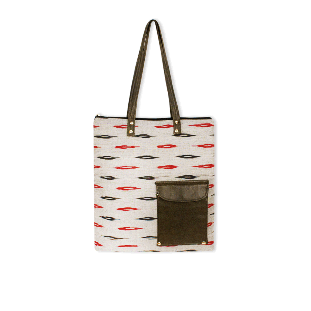 Graceful Grey Ikat Office Bag