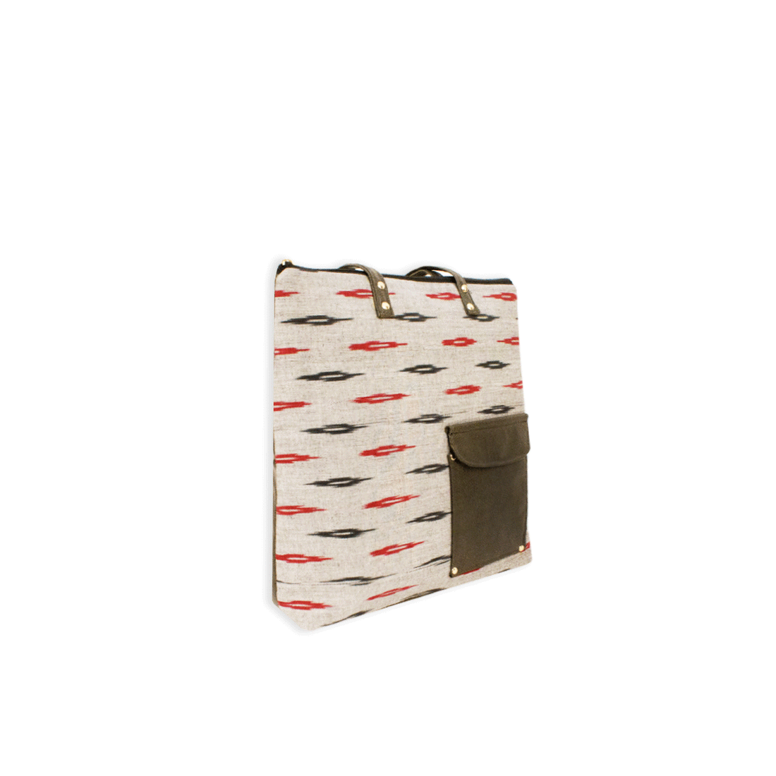 Graceful Grey Ikat Office Bag