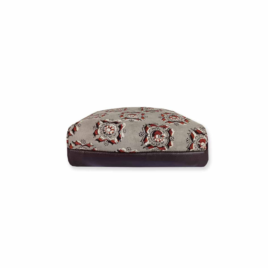 Block-Printed Grey Red Sling Bag