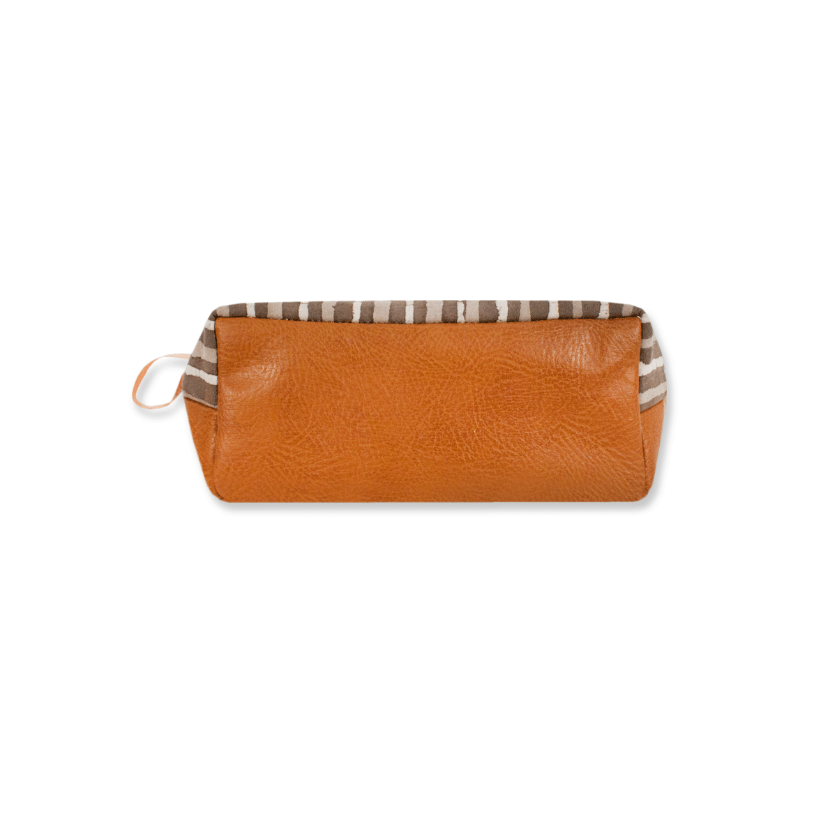 Grey Stripes Block Printed Pouch