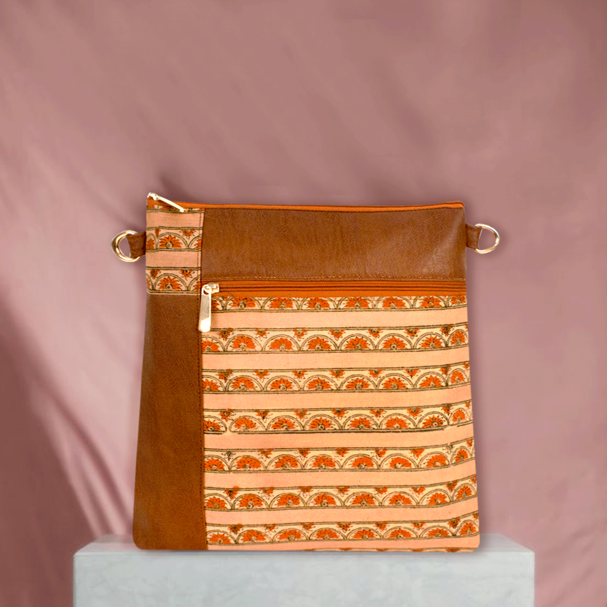 Aztec Printed Messenger Bag