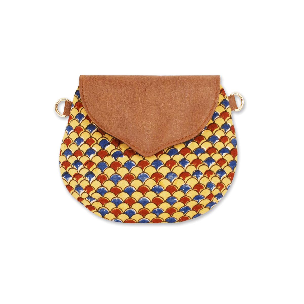 Half-moon Block Printed Sling Bag