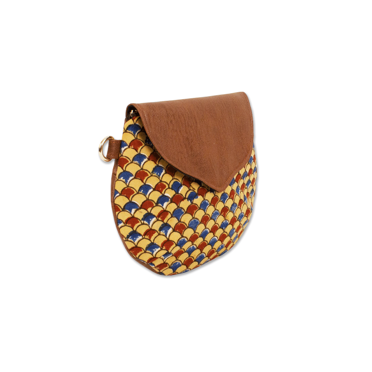Half-moon Block Printed Sling Bag