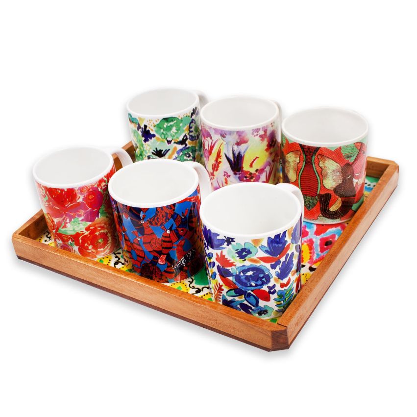 Ikkat Large Serving Tray