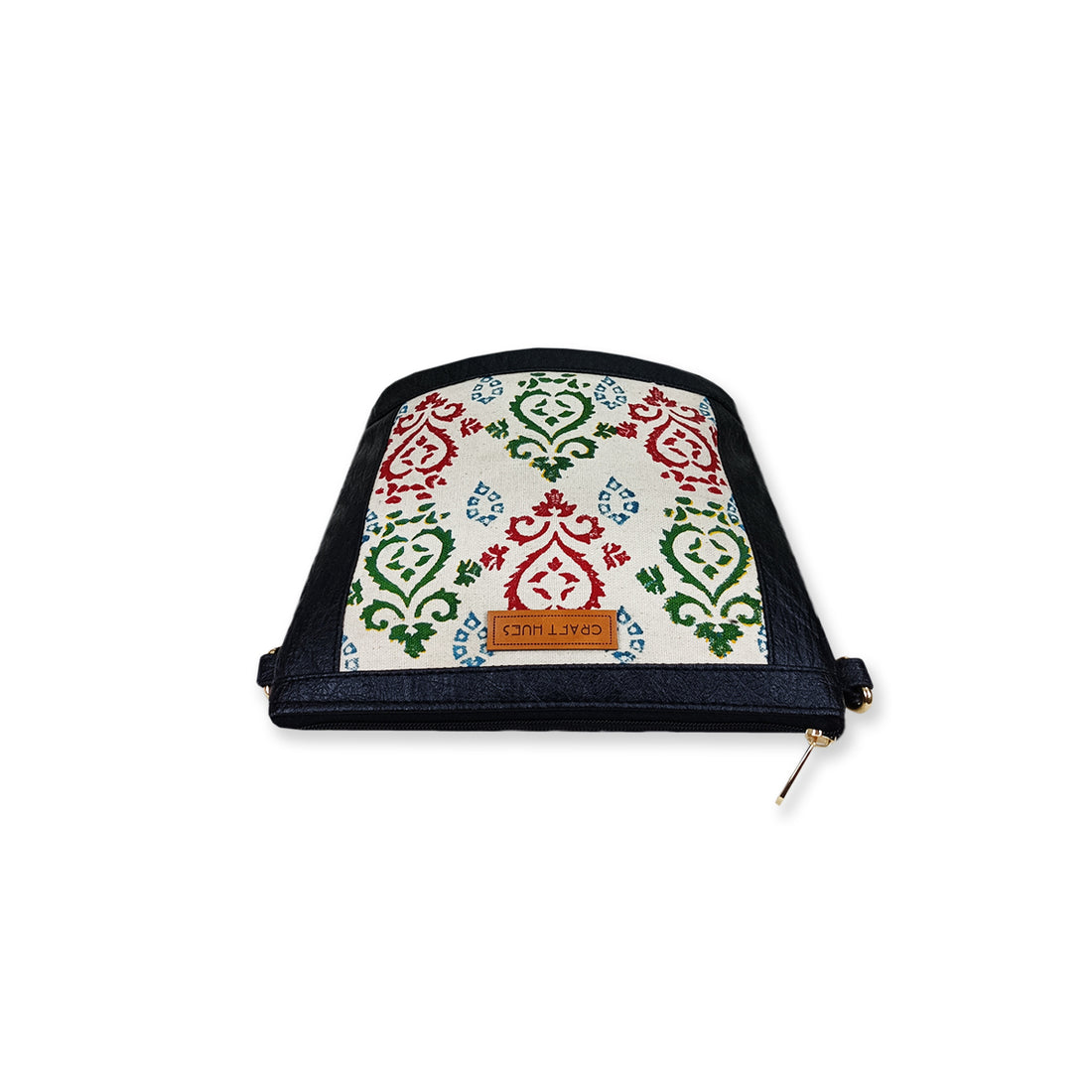 Indian Heart Block-Printed Bucket Sling Bag