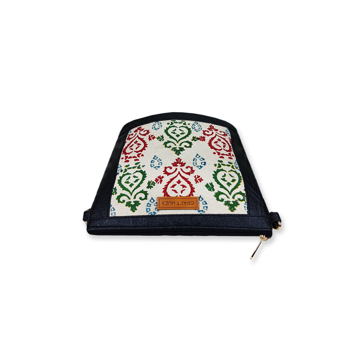 Indian Heart Block-Printed Bucket Sling Bag