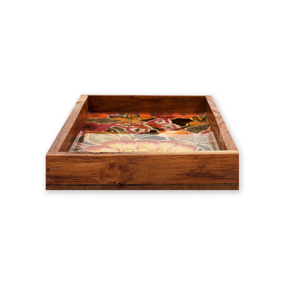 Large Flower Small Rectangle Serving Tray