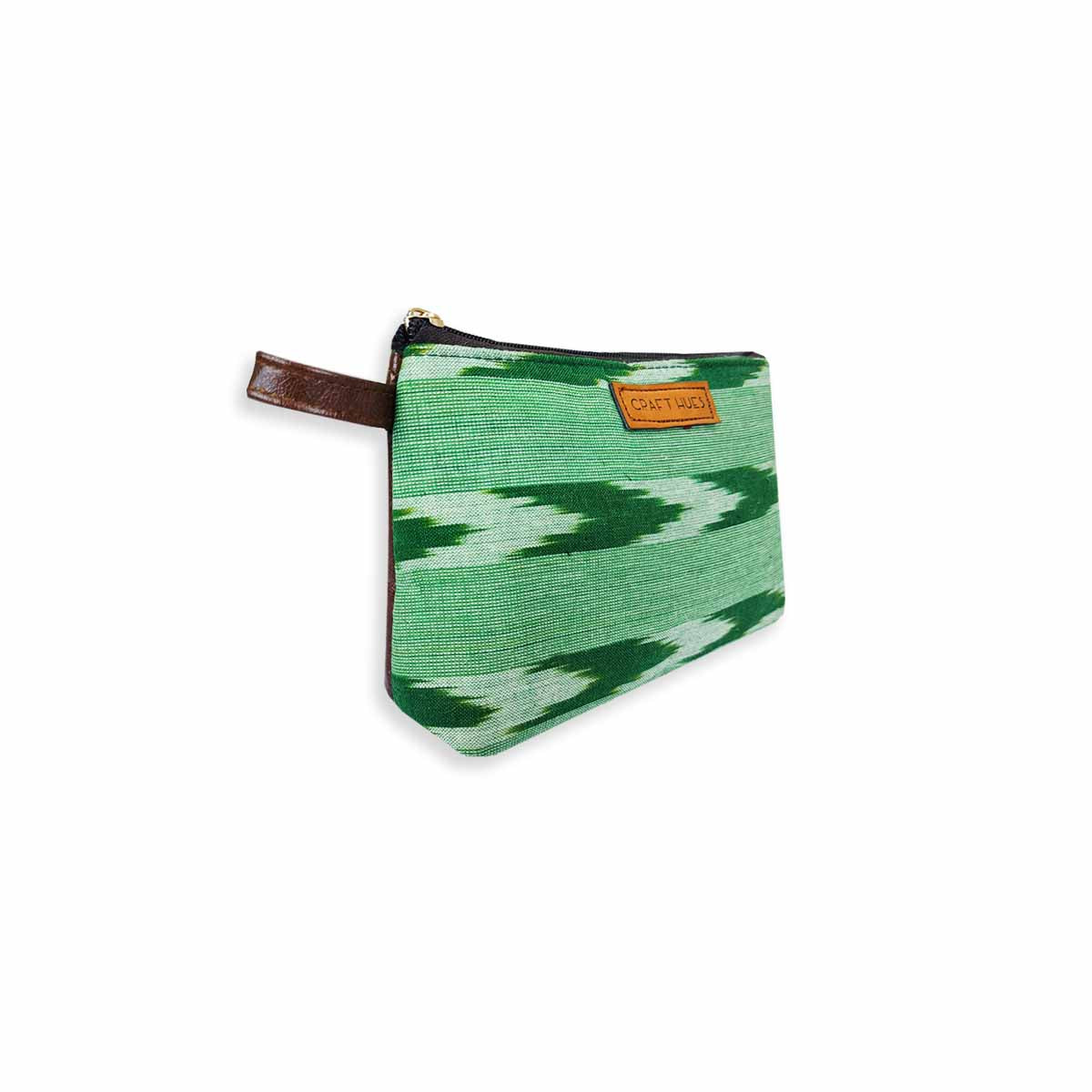Leafy Ikkat Pouch Bag