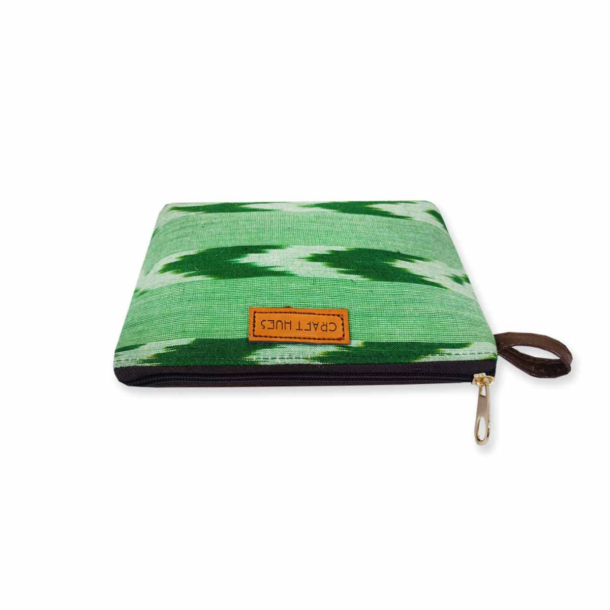 Leafy Ikkat Pouch Bag