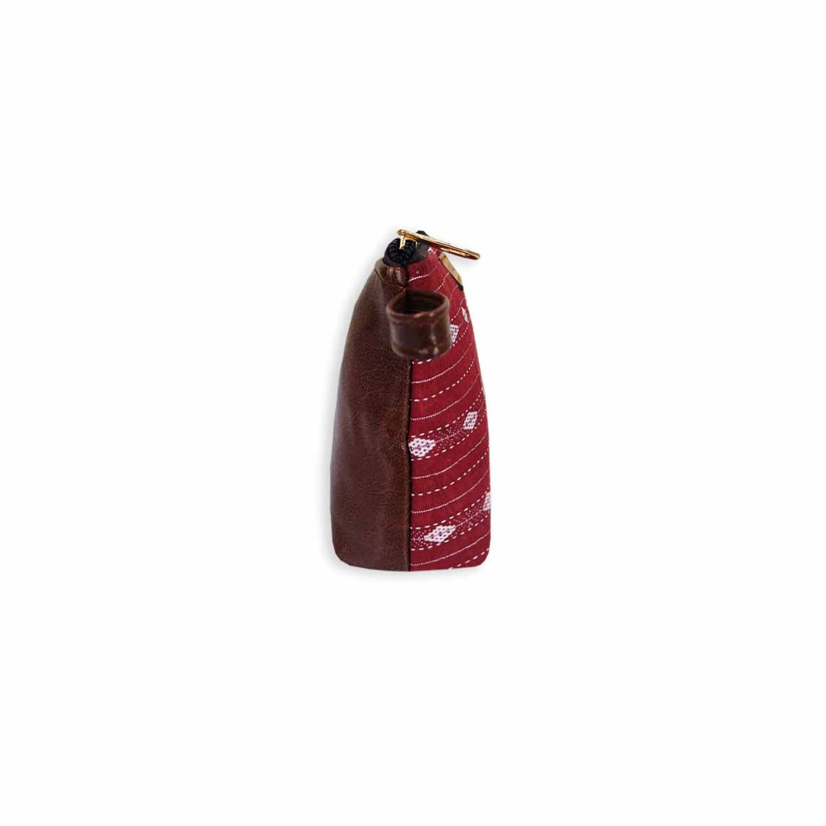 Magical Maroon Ikkat Pouch Bag