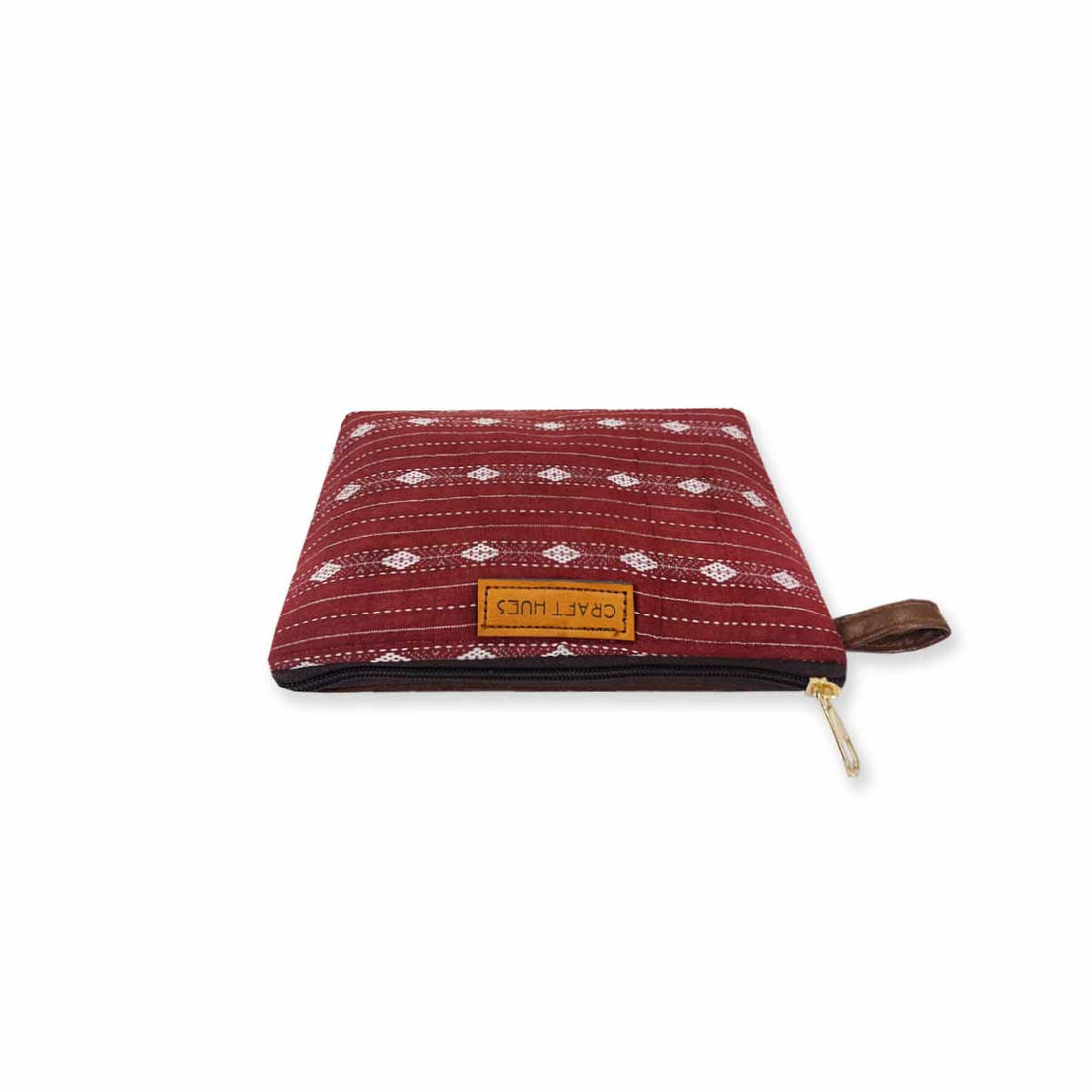 Magical Maroon Ikkat Pouch Bag