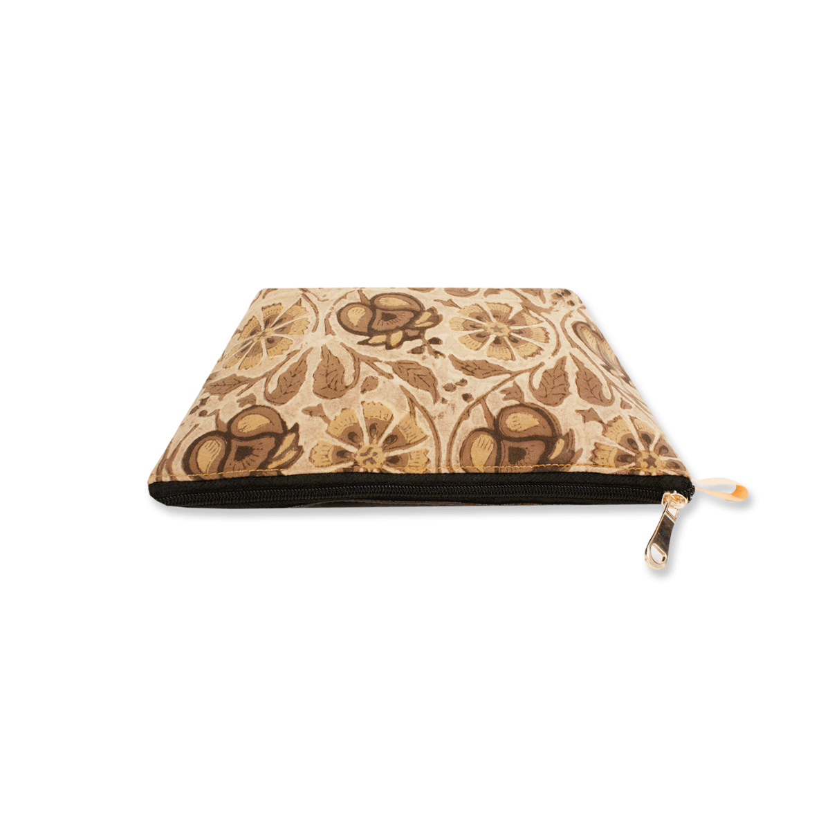 Mughal Floral Block Printed Pouch