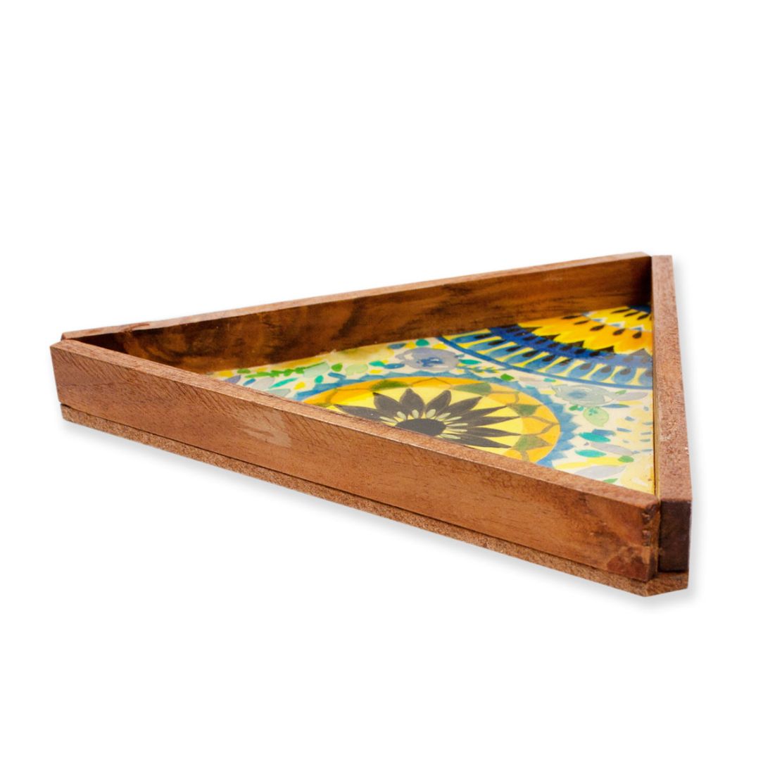 Mandala Floral Triangle Serving Tray
