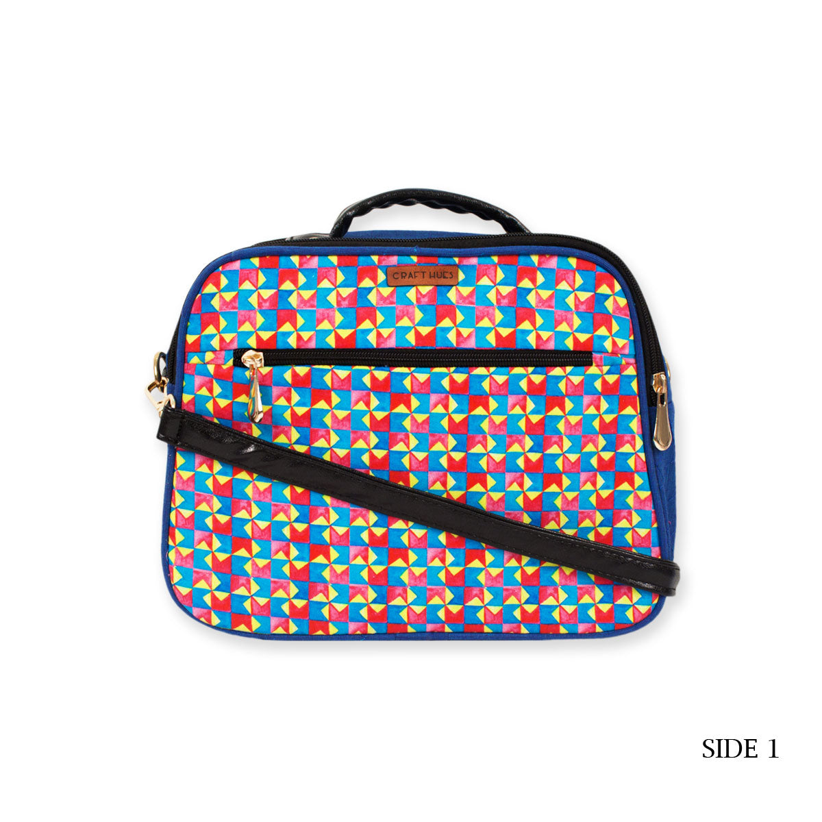 Maze Double Side Print Box Sling Bag