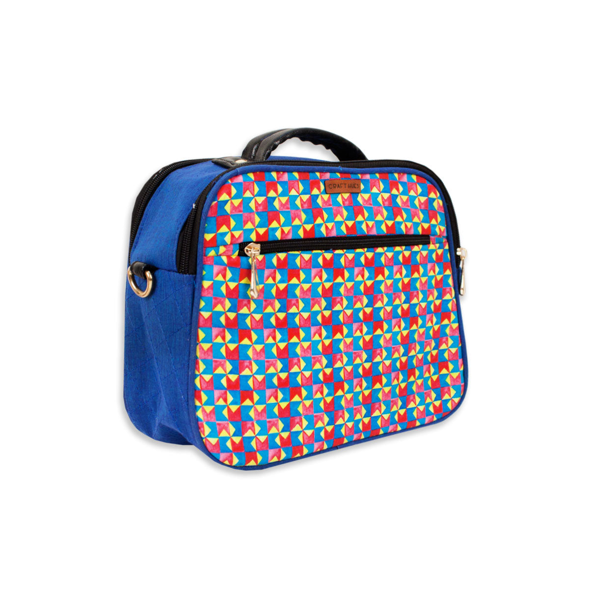Maze Double Side Print Box Sling Bag