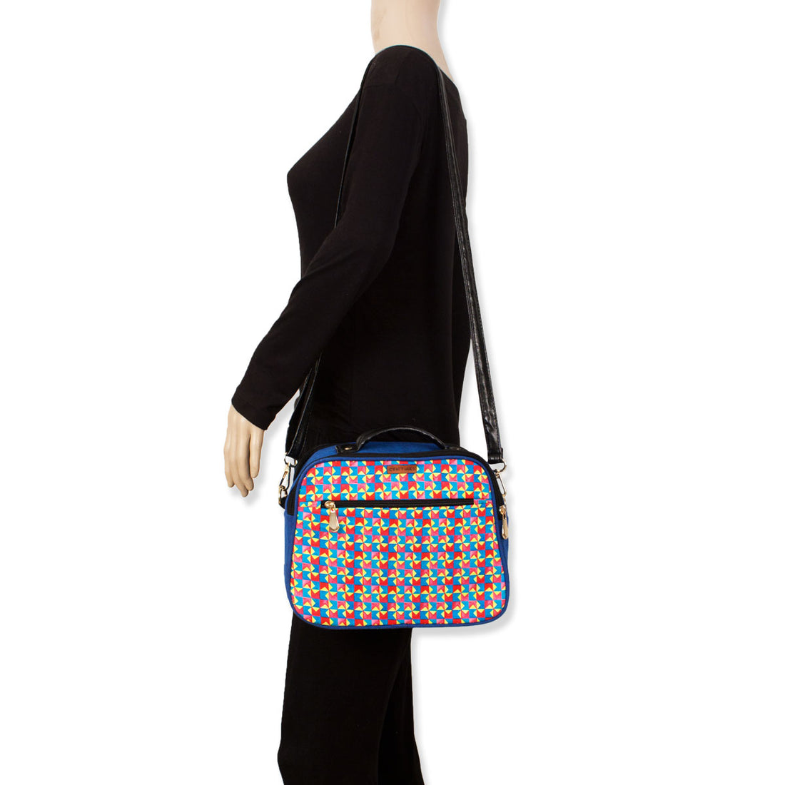 Maze Double Side Print Box Sling Bag