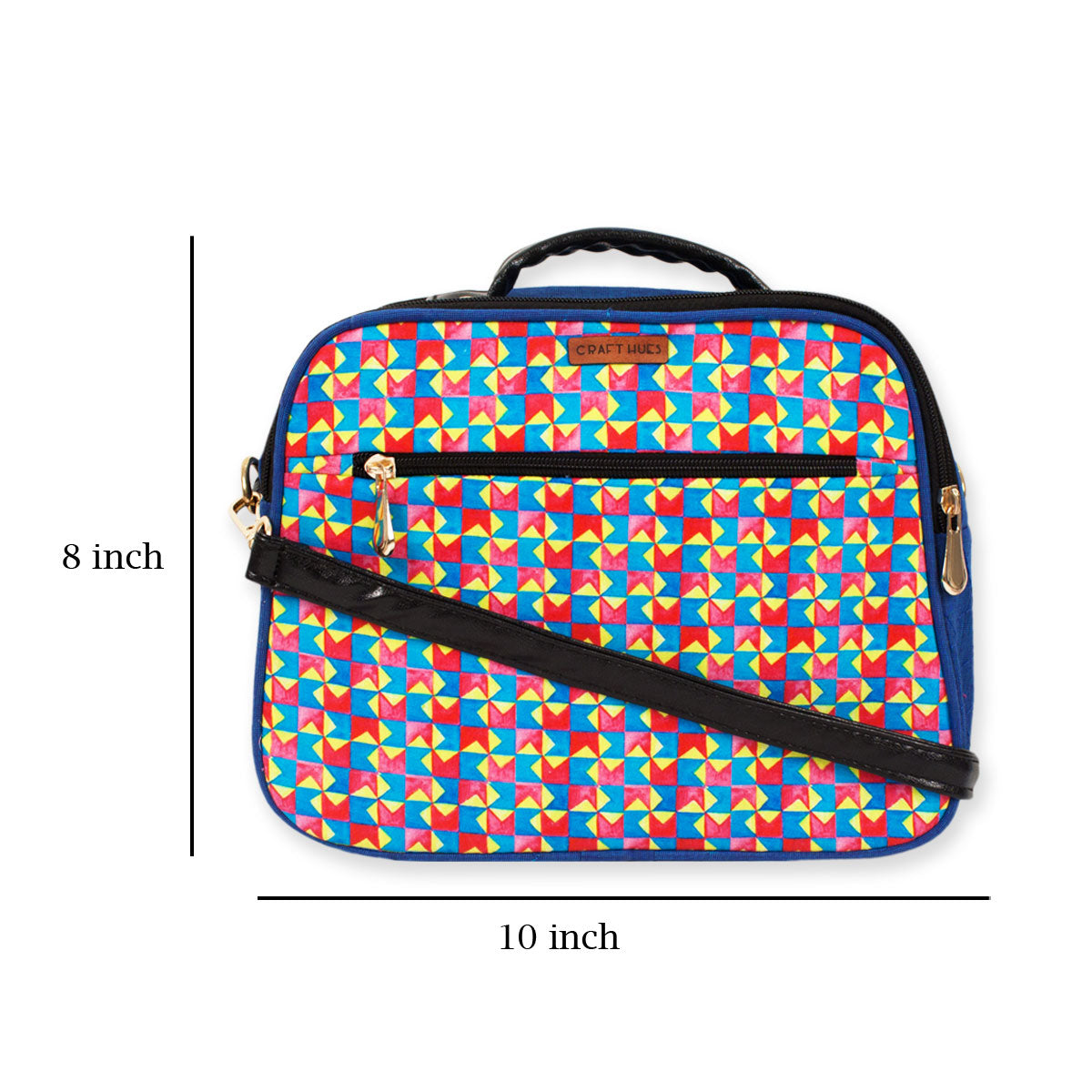 Maze Double Side Print Box Sling Bag
