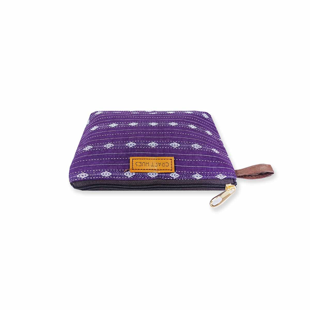 Midnight Mauve Ikkat Pouch Bag