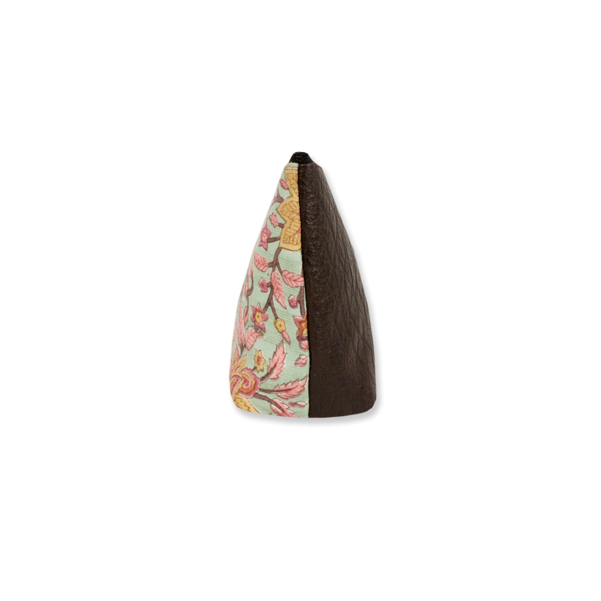 Mint Floral Block Printed Pouch