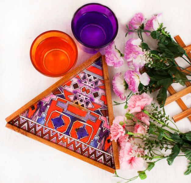 Aztec Triangle Serving Tray