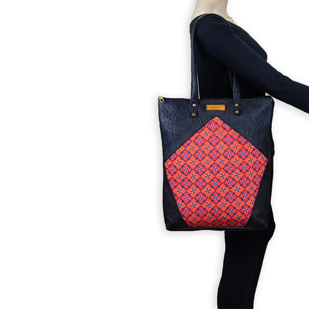 Peach Kite Tile Tote/Pouch/Sling Combo