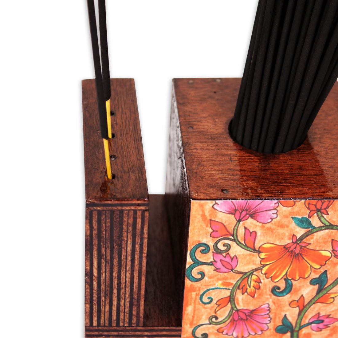 Pink Floral Agarbatti Stand and Storage Box