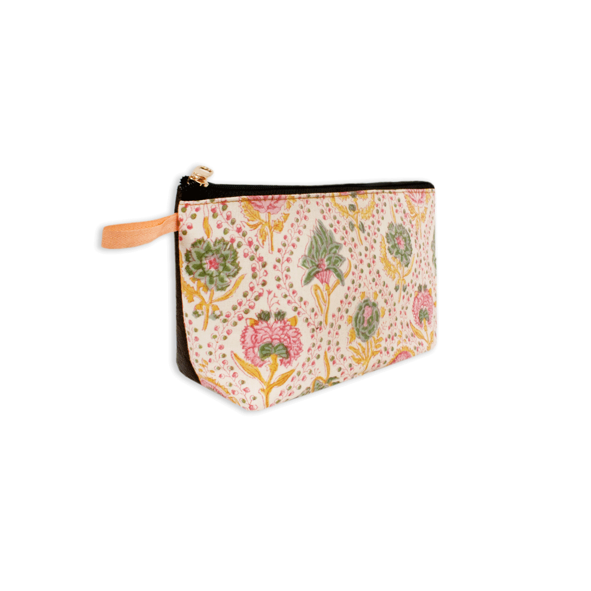 Pink Jaipuri Block Printed Pouch